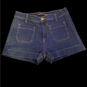 Express Jeans Blue Denim Shorts EUC 6